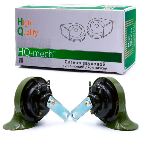 Сигнал звуковой универсальный 12В комплект (тон высокий/низкий) HQ-308-1 купить недорого с доставкой в Новоалтайск