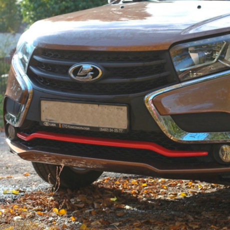 накладка на передний бампер "артформ" для l@da XR@Y (2016-н.в.) купить недорого с доставкой в Новоалтайск