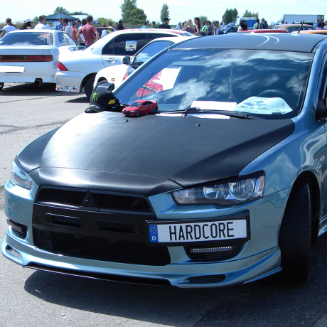 Подиум номера "EVO" №1 (прямой, шагрень) для Mitsubishi Lancer 10 дорестайлинг (2007-2011) купить недорого с доставкой в Новоалтайск