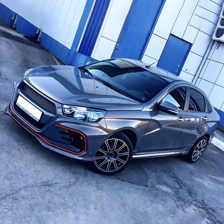 Бампер передний "Razor" для L@DA Vesт@ (без вырезов под ПТФ) купить недорого с доставкой в Новоалтайск