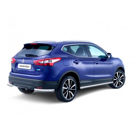 Защита заднего бампера угловая d63мм (НПС) Nissan Qashqai (2014-2016 г.в.) купить недорого с доставкой в Новоалтайск