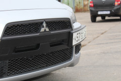 Воздуховоды радиатора в передний бампер (Цельные) var №2 для Mitsubishi Lancer X (2007-2010)